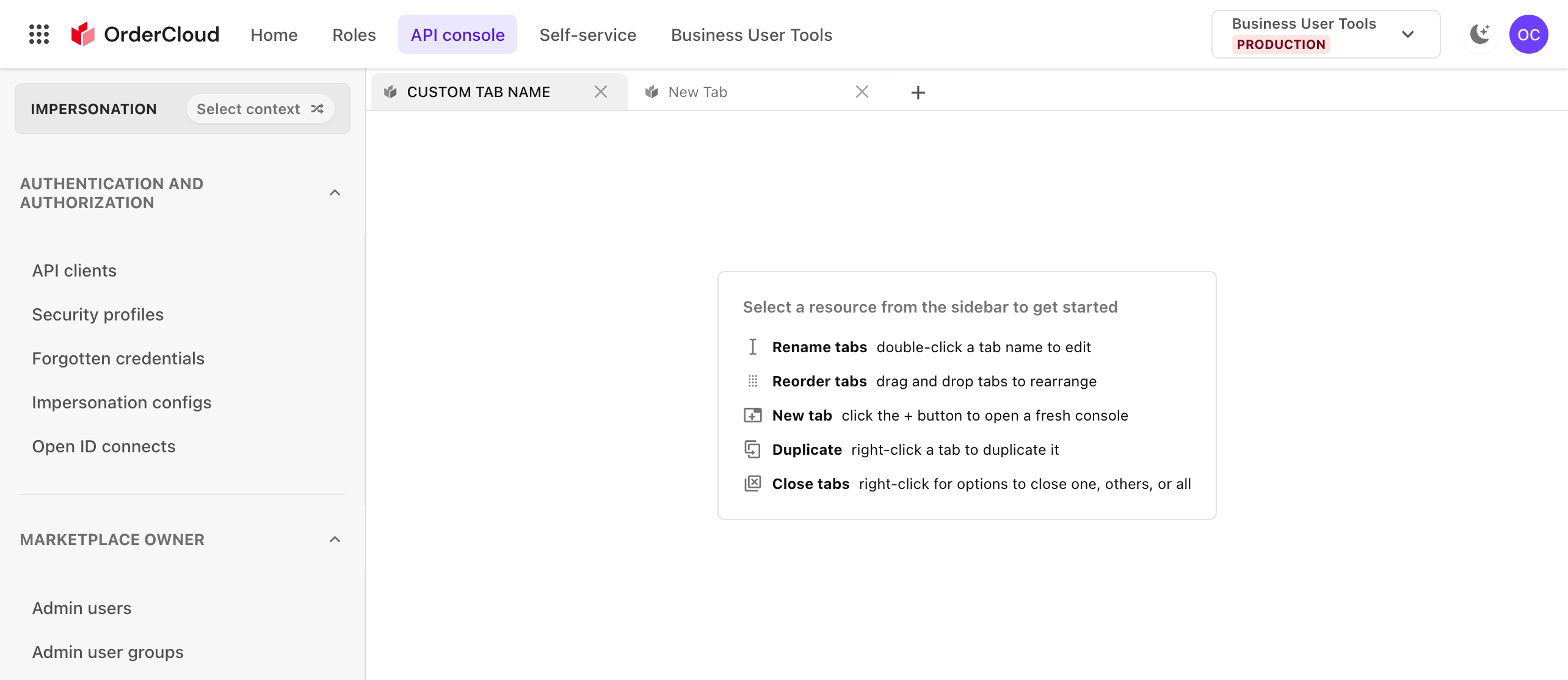 OrderCloud portal improvements