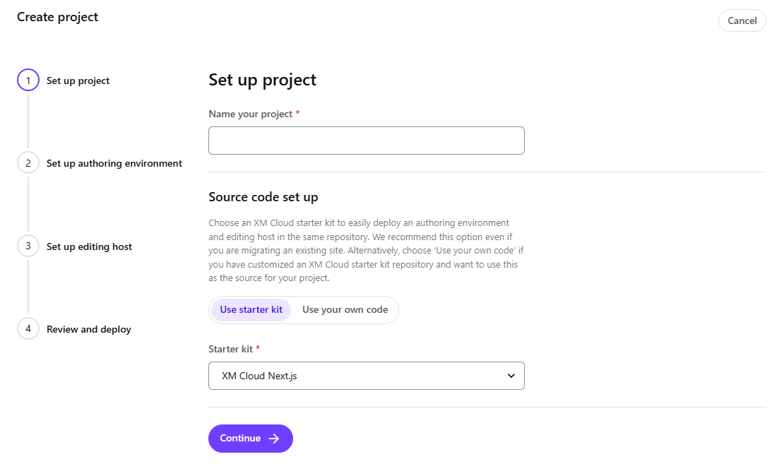 Improvements to project creation and management, including separate repositories for each authoring environment and editing host