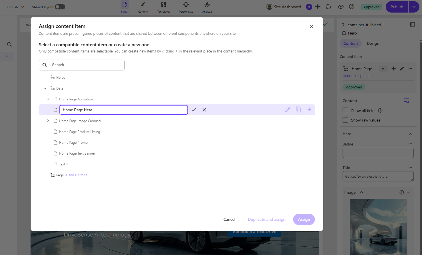Improvements and resolved issues in the Page builder