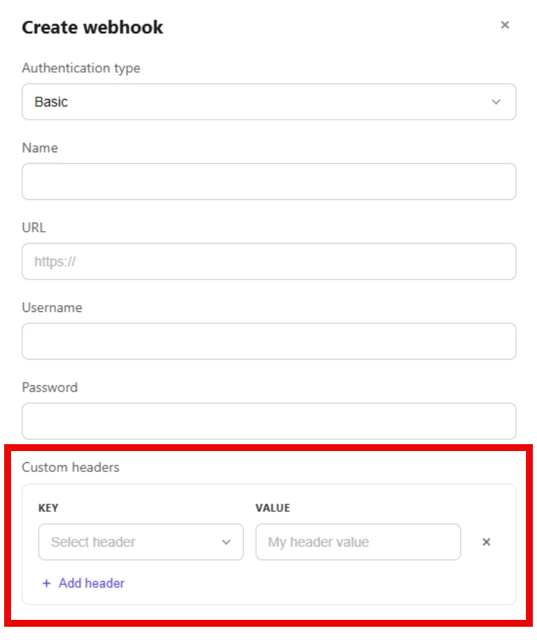 Add custom headers to Forms webhooks