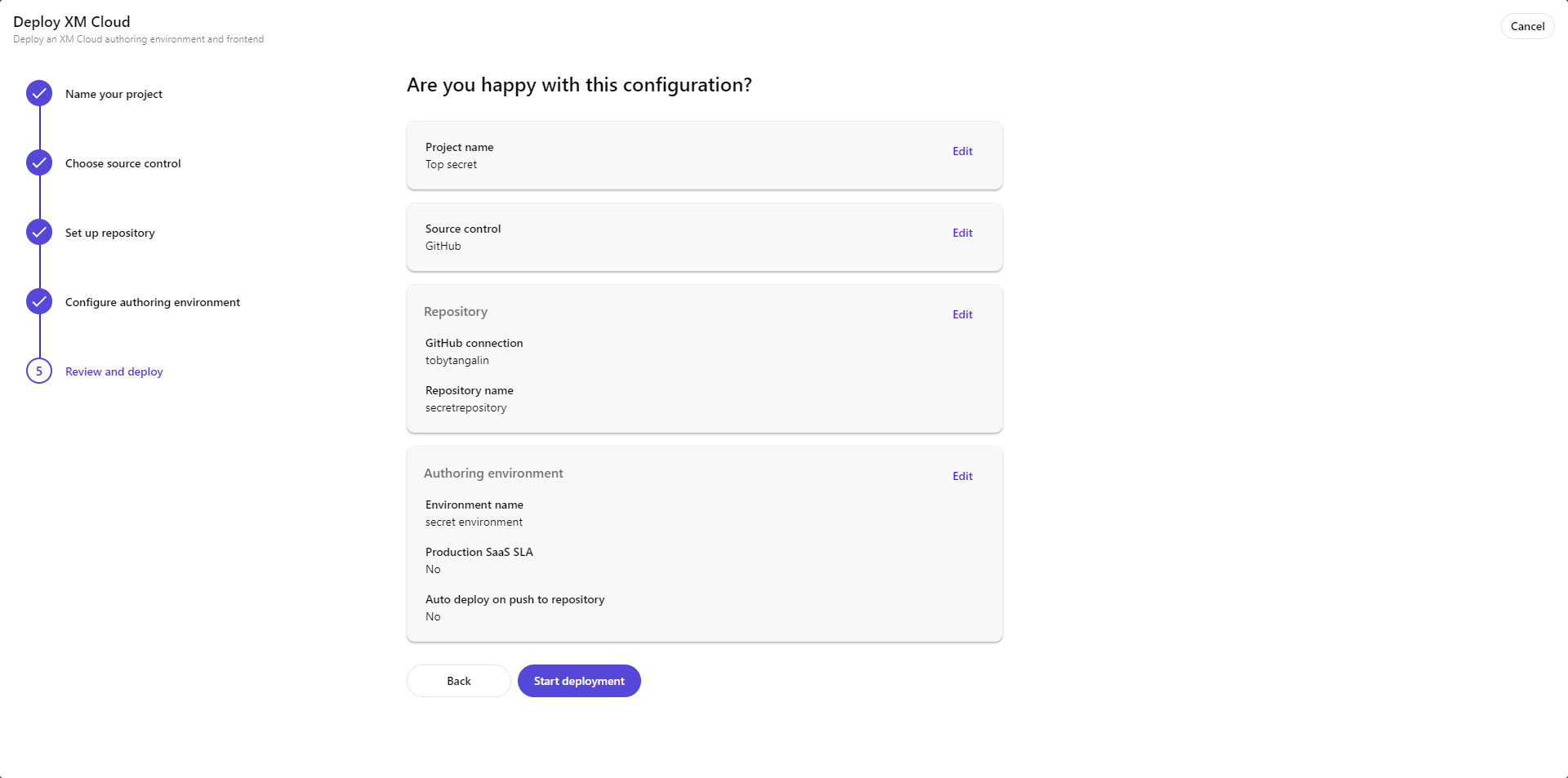 The improved project creation wizard UI is now the default experience ...