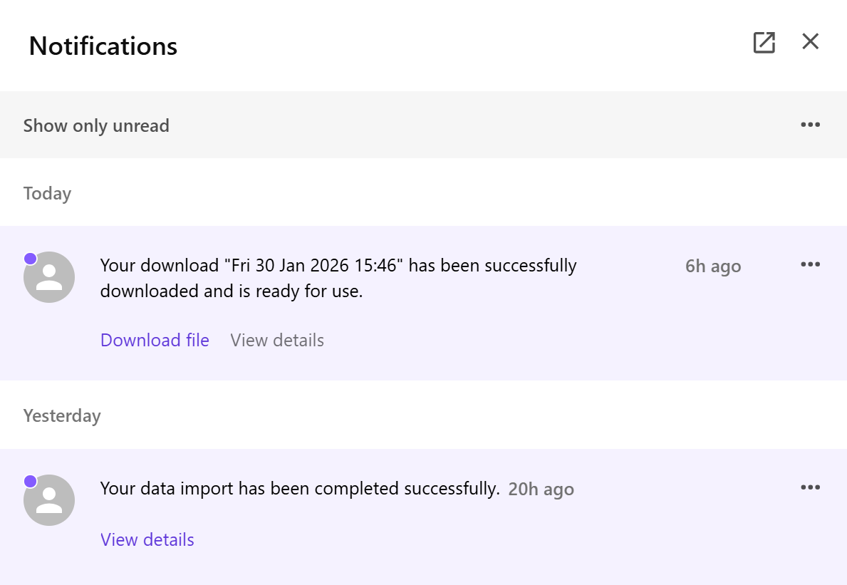In-app notifications are now available for more events